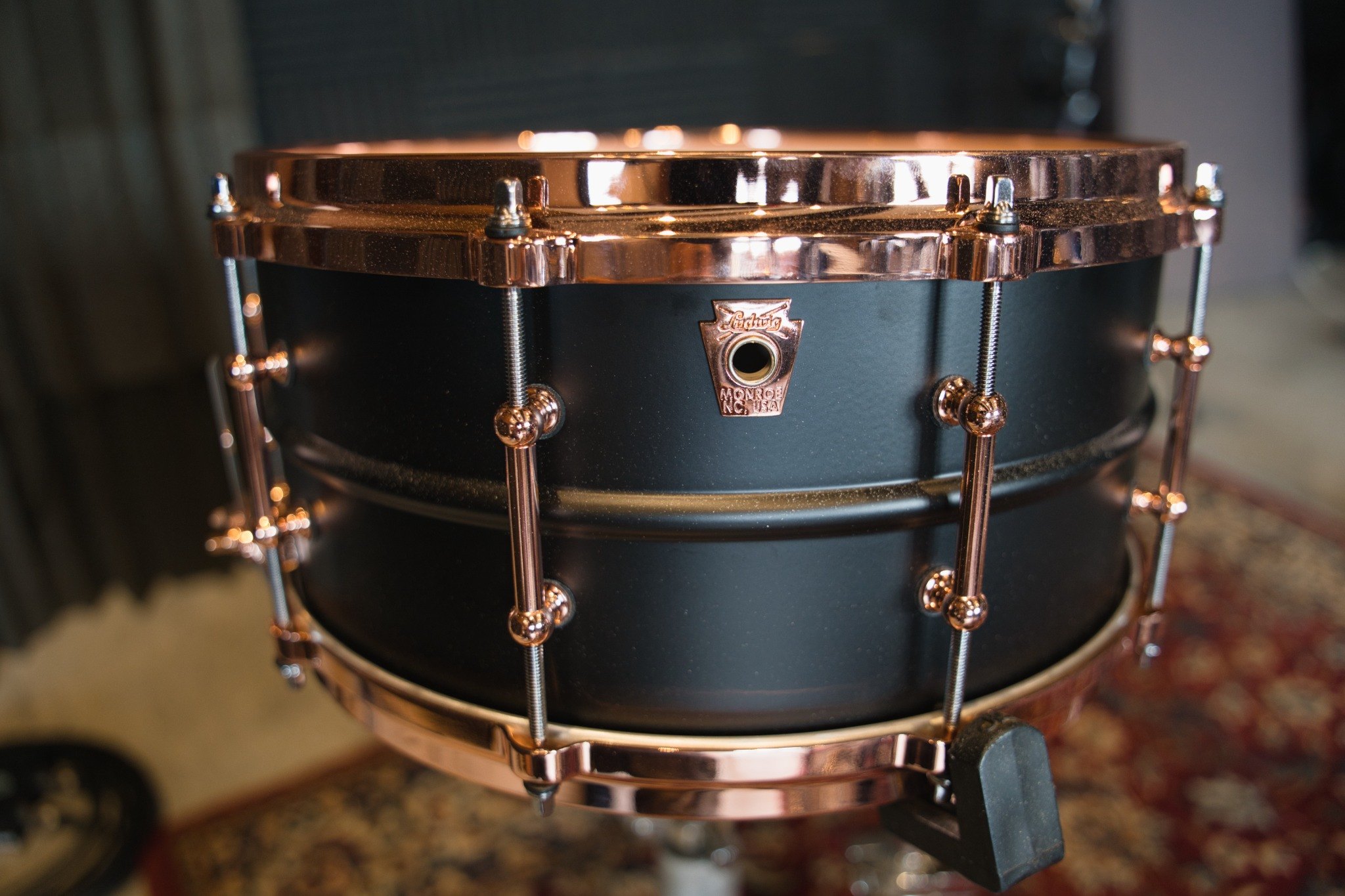 Ludwig Black Beauty snare drum at Pound House Productions