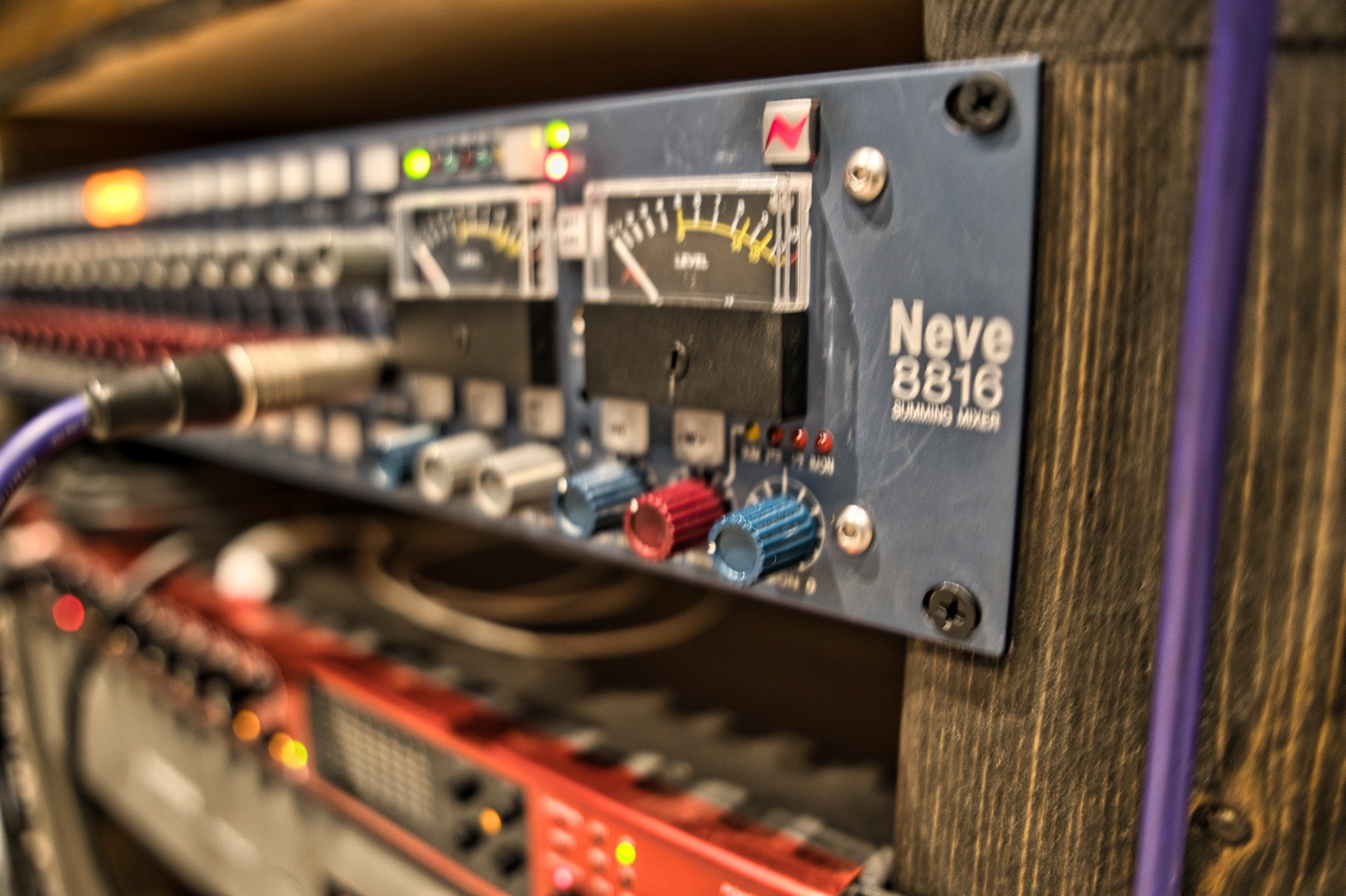 Neve 8816 summing mixer close-up